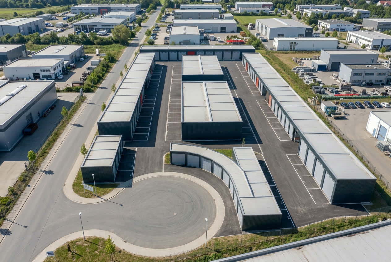 Architektur-Rendering des neuen Garagenparks Tiefer Graben II